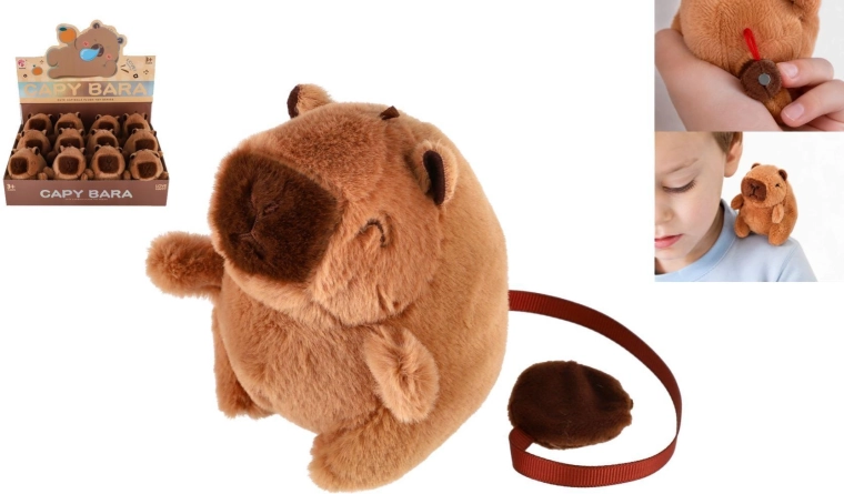 Capibara di peluche con magnete 8 × 11 cm (12 pz in box)