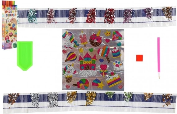 Pittura di Diamanti Adesivi Unicorni e Dolci