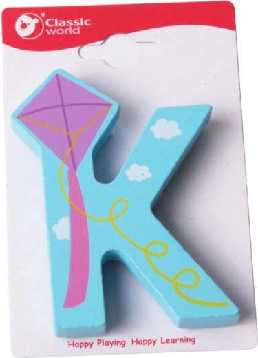 Lettera di legno K CLASSIC WORLD