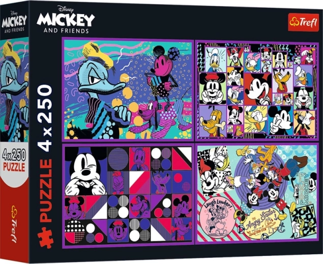 Puzzle 4×250 pezzi MICKEY MOUSE