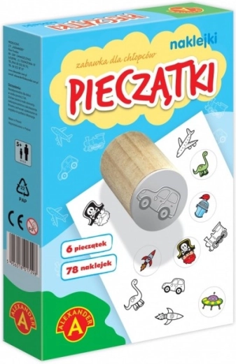 Set creativo Piccoli timbri e adesivi per ragazzi