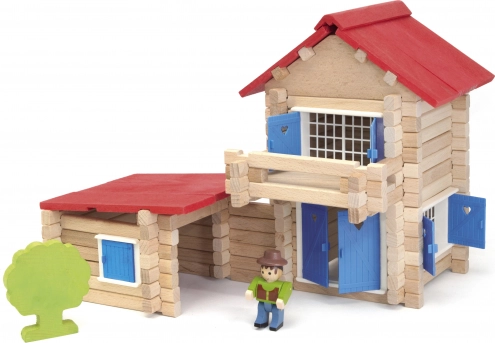 Jeujura Costruzioni in legno 140 pezzi Casetta