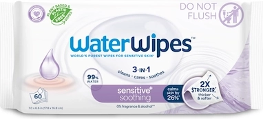 Salviette umidificate WATERWIPES Soothing Clean 3 in 1, 60 pz