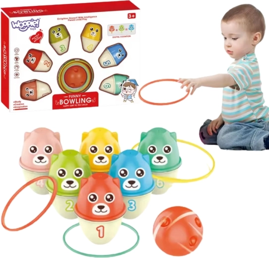 Bowling per bambini e lancio al bersaglio Woopie 3 in 1