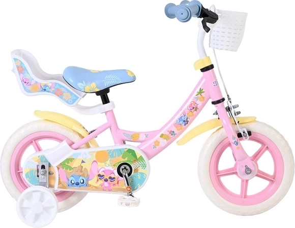 Bicicletta per bambini Disney Stitch 12" rosa