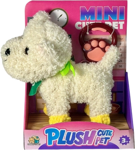 Cagnolino interattivo di peluche con guinzaglio