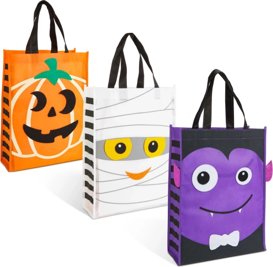 Borsa regalo di Halloween con decorazione in feltro 40 × 30 cm - 1 pezzo