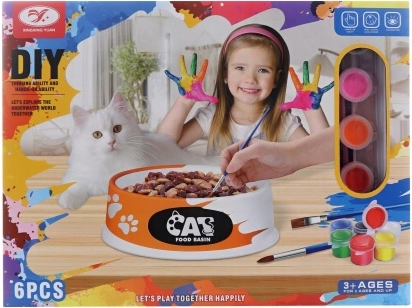 Ciotola in ceramica da dipingere per gatti – set creativo