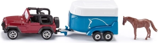 Jeep con rimorchio per cavalli