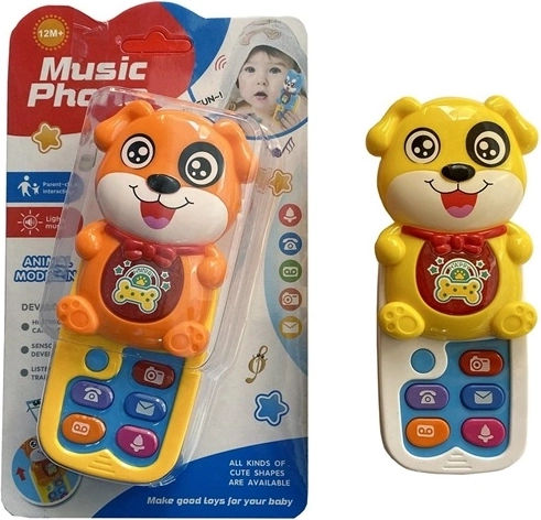 Telefono musicale per bambini a forma di cagnolino - 1 pezzo
