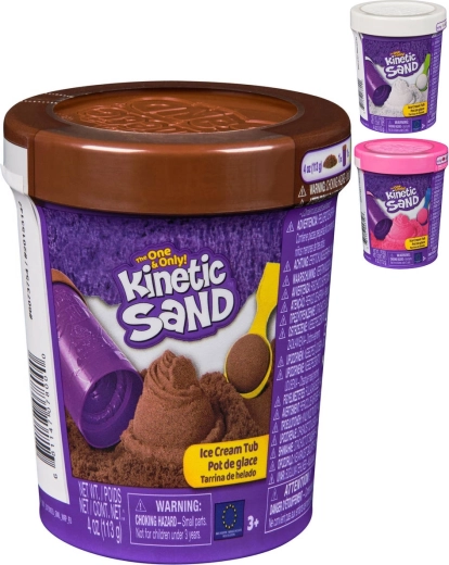 Spin Master Kinetic Sand sabbia cinetica gelato con paletta nella vaschetta - 1 pezzo
