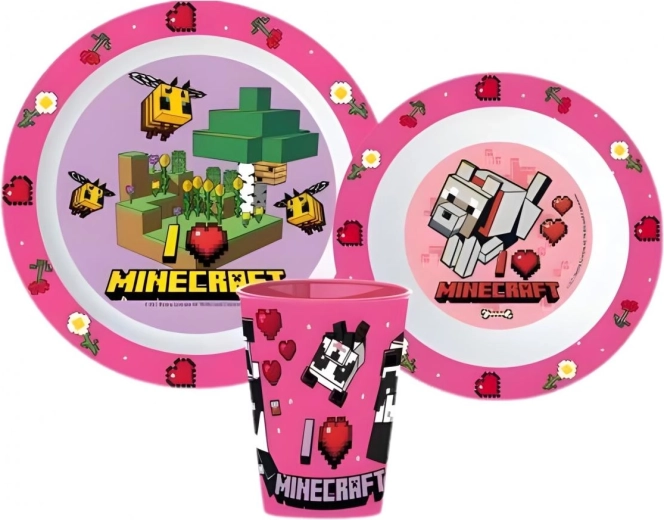 Set da pranzo in plastica Minecraft (3 pezzi) - 1 pezzo