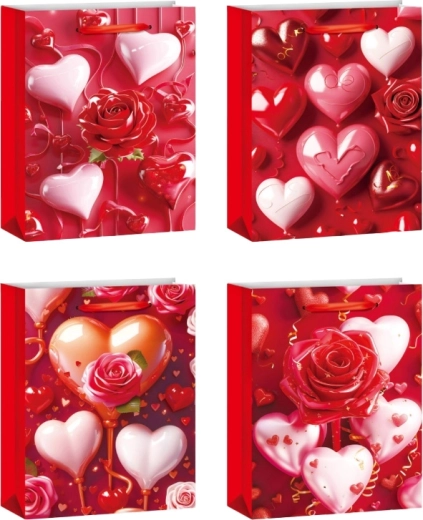 Borsa regalo XL Cuoricini per innamorati 40 × 55 cm