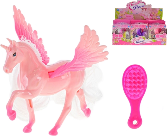 Unicorno magico con ali 12,5 cm con pettine