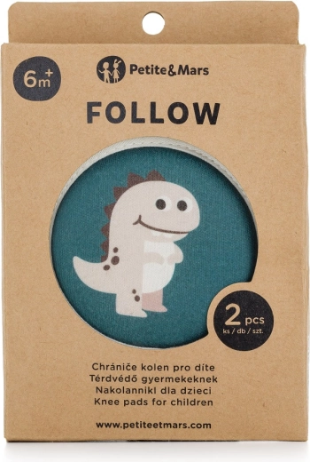 Petite&Mars protezioni elastiche per le ginocchia per gattonare Follow Misty Green