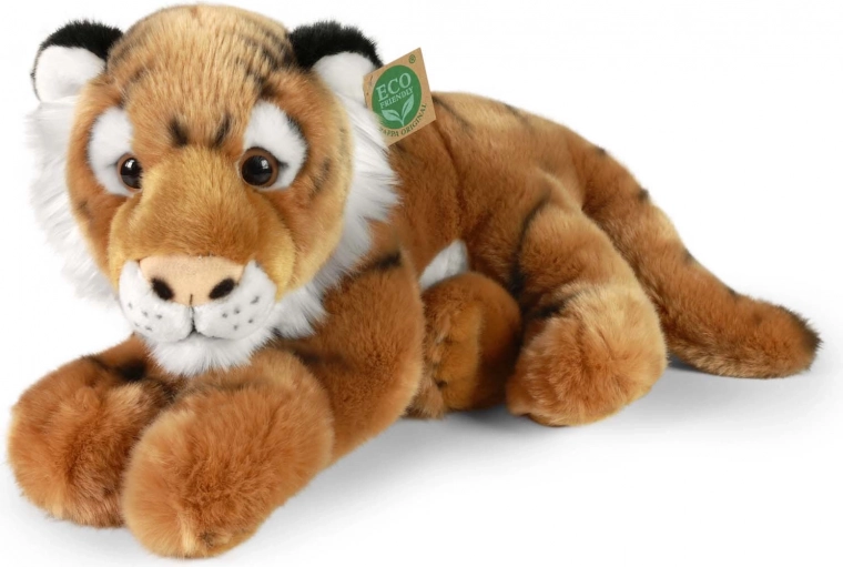 tigre di peluche sdraiato 36 cm eco-friendly