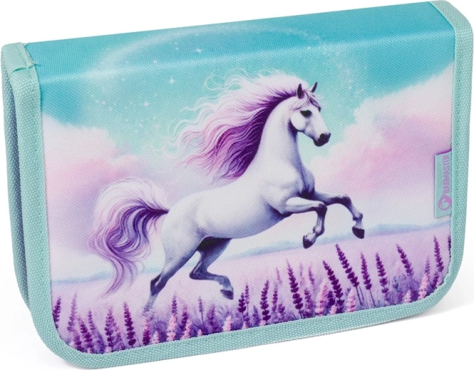 Astuccio scolastico Bagmaster a doppia patta Lumi con motivo cavallo