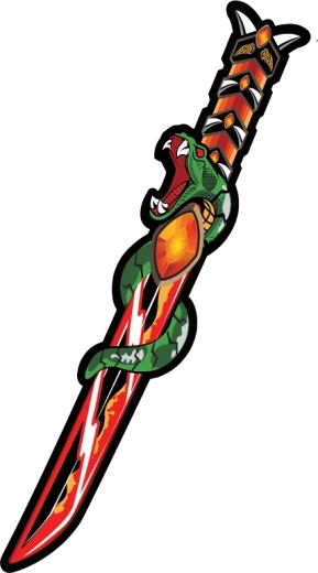 Spada samurai in schiuma con motivo di serpente