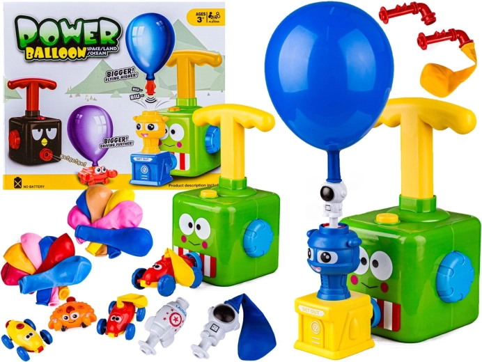 Giocattolo lanciatore a palloncino a rana – set educativo