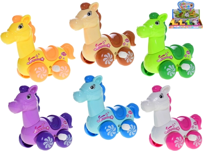 Cavallino di plastica a carica 9 cm per i più piccoli