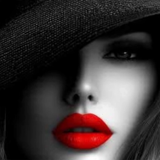 NORIMPEX pittura con diamanti donna con labbra rosse 30 × 40 cm