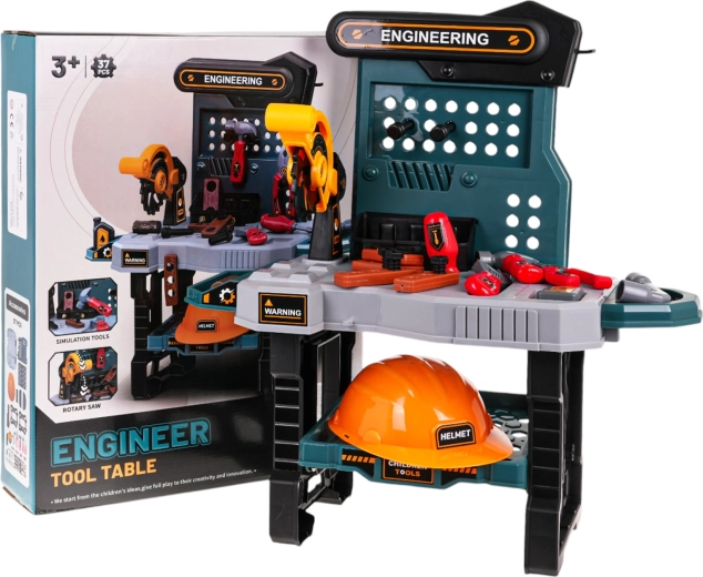 Officina per bambini con strumenti e accessori