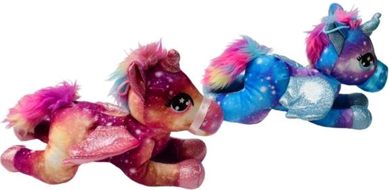 Unicorno alato sdraiato in peluche – grande