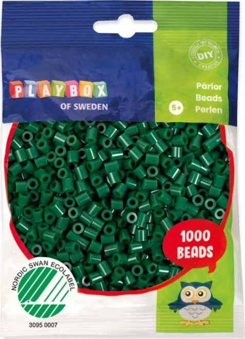 PLAYBOX Perline da stirare - verde scuro 1000 pz