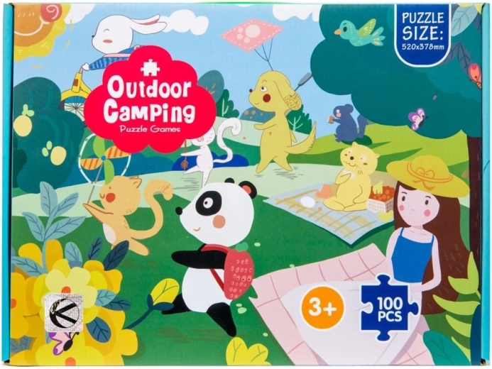 Puzzle per bambini con animali nel parco 100 pezzi - 1 pezzo