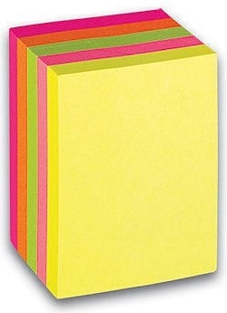 Blocchetto adesivo neon CONCORDE 51 × 38 mm, cubo 5 colori (300 foglietti)