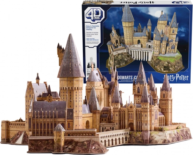 Puzzle 3D in carta HARRY POTTER Castello di Hogwarts 4D Build