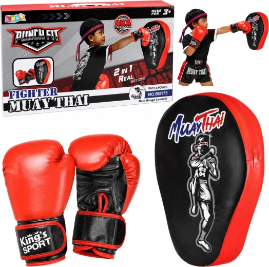 Set da boxe per bambini 2 in 1 – guantoni e colpitore da allenamento Muay Thai