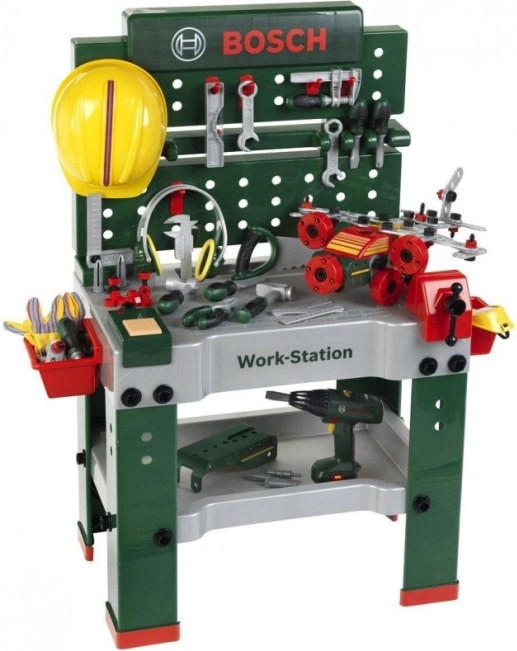 Banco da lavoro per bambini BOSCH con 150 pezzi