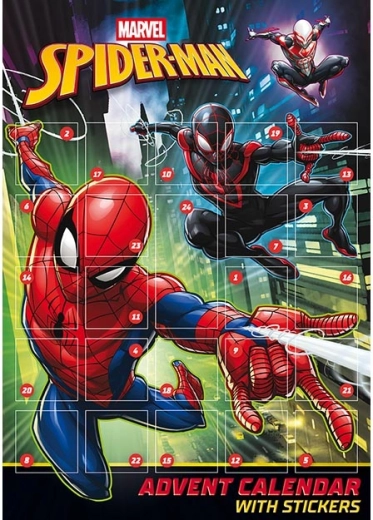 Calendario dell’Avvento con adesivi Spider-Man