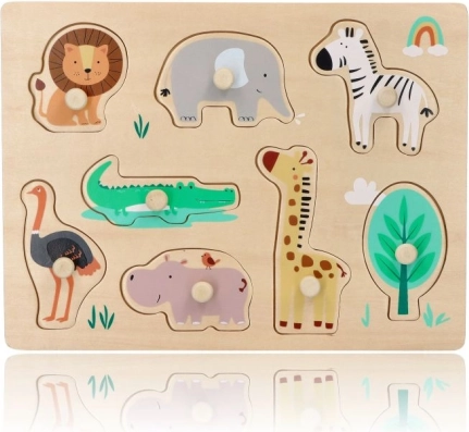 Puzzle in legno con supporti Safari