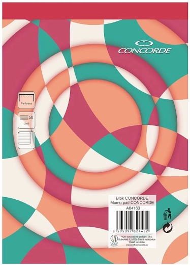 Blocco CONCORDE A5 righe 8 mm, 50 fogli