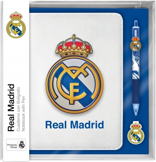 Set quaderno con penna a 10 colori REAL MADRID