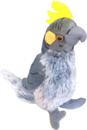 Cocorita di peluche Calopsitta grigia 17 cm