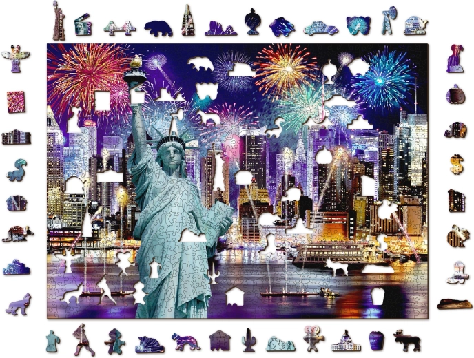 Puzzle di legno Notturna New York 2v1