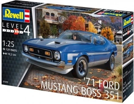 Modello in plastica auto 71 Ford Mustang Boss 351 1/25