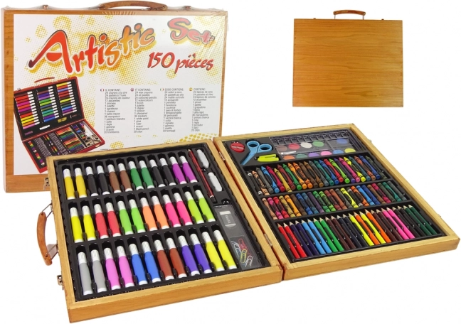 Grande set per dipingere in valigetta di legno 150 pezzi