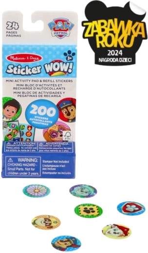 Mini blocchetto con adesivi Paw Patrol – ricarica Sticker WOW! - 1 pezzo