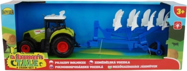 Trattore giocattolo per bambini con rimorchio