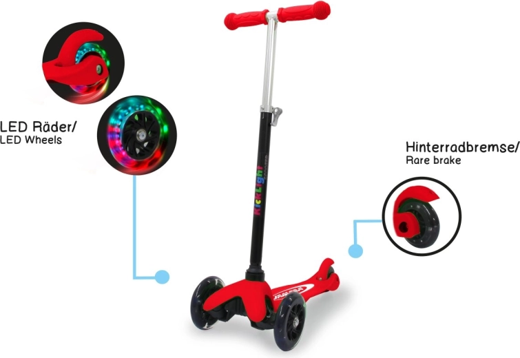 Monopattino per bambini JAMARA Kick-Light rosso