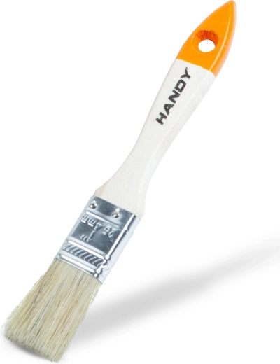 Pennello piatto da imbianchino con manico in legno 25 mm