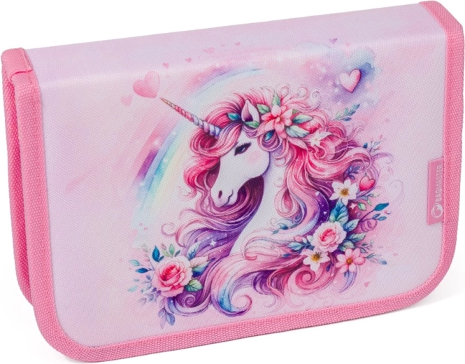 Bagmaster beta astuccio scolastico a due alette unicorno