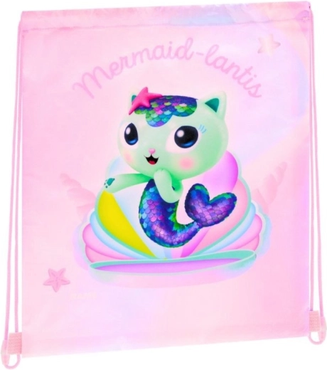 Sacca sportiva da portare sulla schiena Gabby's Dollhouse con motivo MerCat