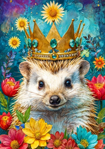 Puzzle Enjoy riccio incoronato 1000 pezzi