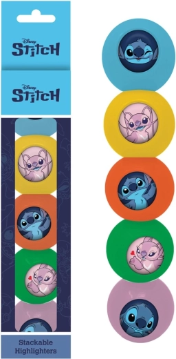 Evidenziatori DISNEY Lilo & Stitch – set di 5 colori impilabili