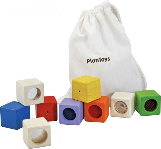 Plan Toys cubi sensoriali – set da 9 pz